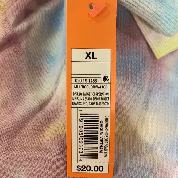 NWT Colsie Tie-Dye Sweatshirt Pullover Workout Lounge XL Sold Out - Picture 3 of 5